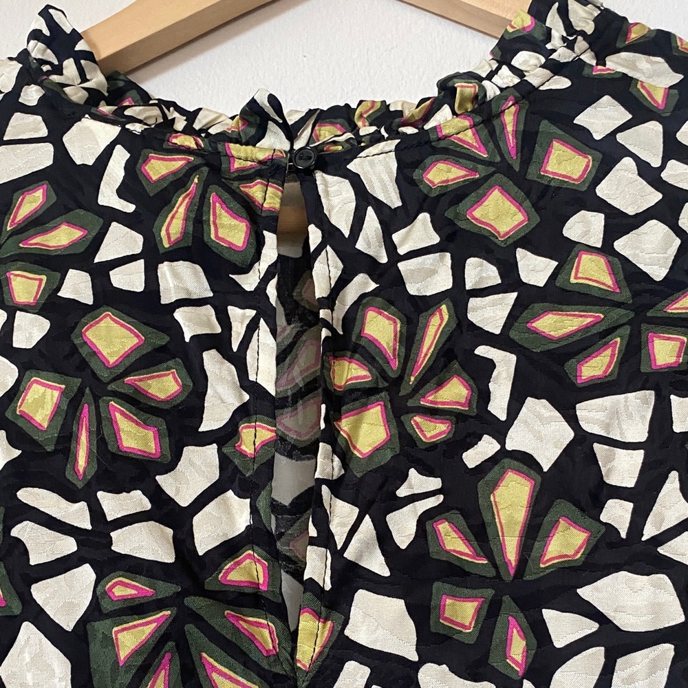ba&sh Multicolor Geometric Button Down Shirt - Picture 6 of 9